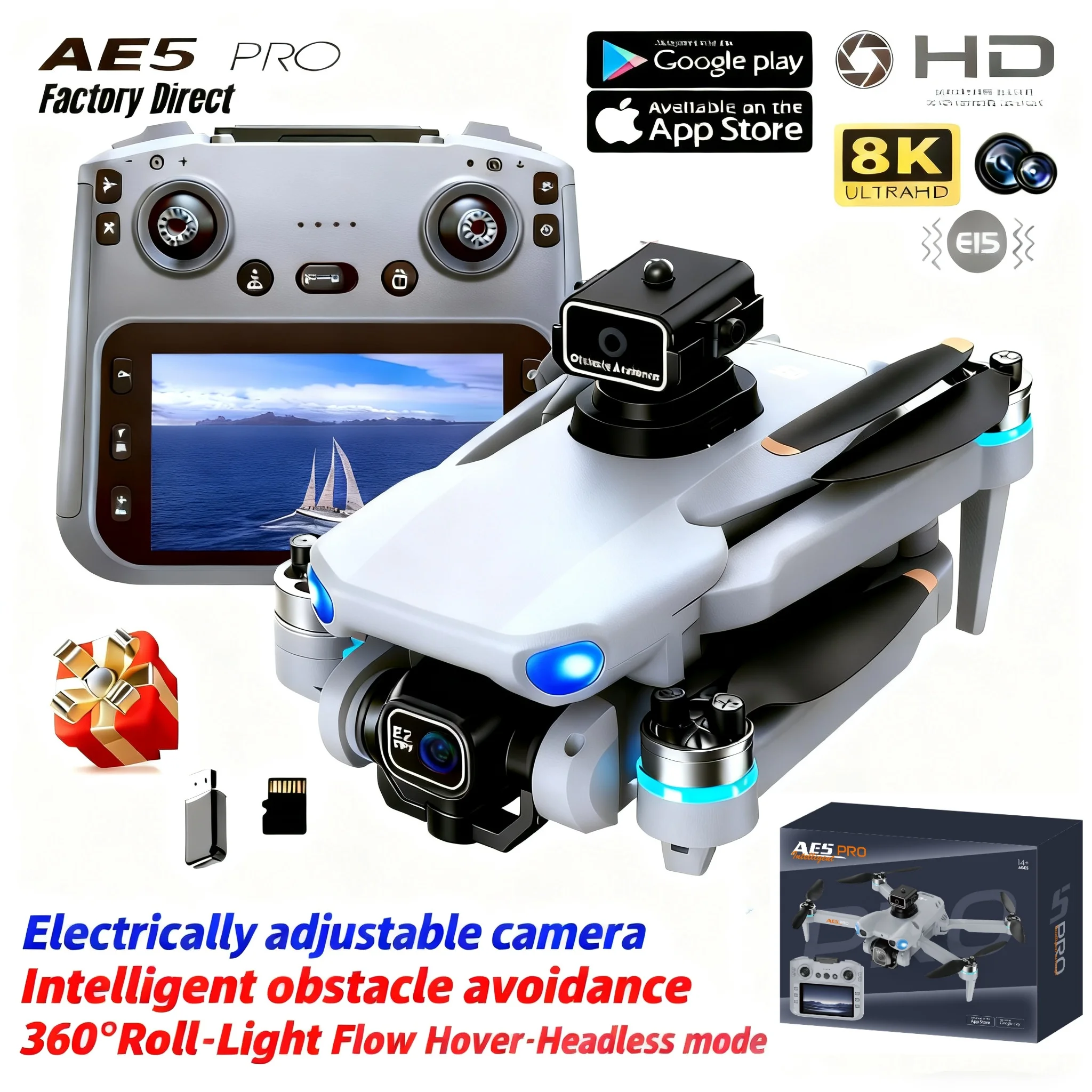 Drone Kit Tricopter - Дрон AE5 Pro 8K HD с