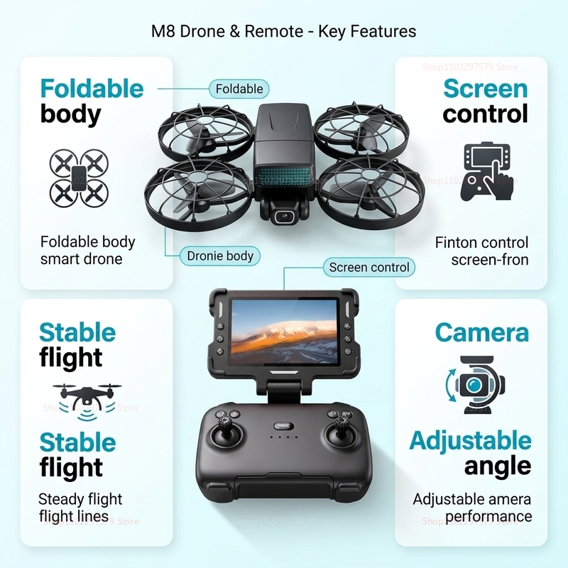 Новые дроны M8 GPS 8K Professi – обзор и цена Drone Kit Professional